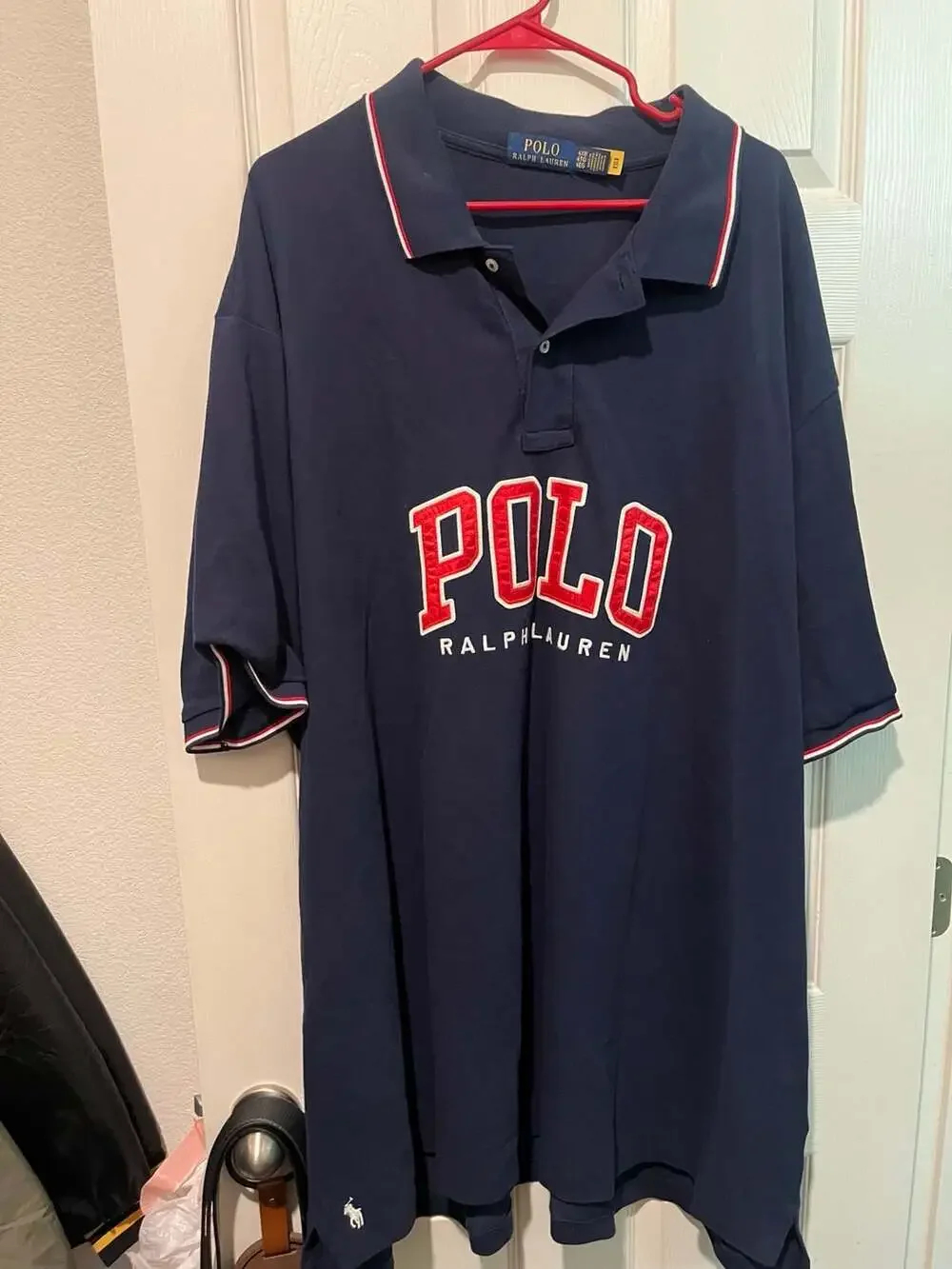 Polo Ralph Lauren Big & Tall Spell Out Logo Pique Polo Shirt wore 2 times paid 1